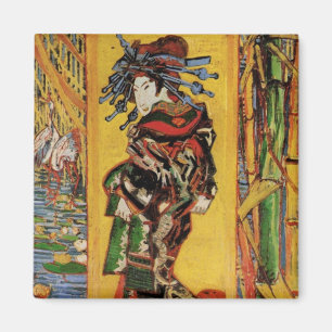 Japanese Courtesan Oiran by Vincent van Gogh Magnet