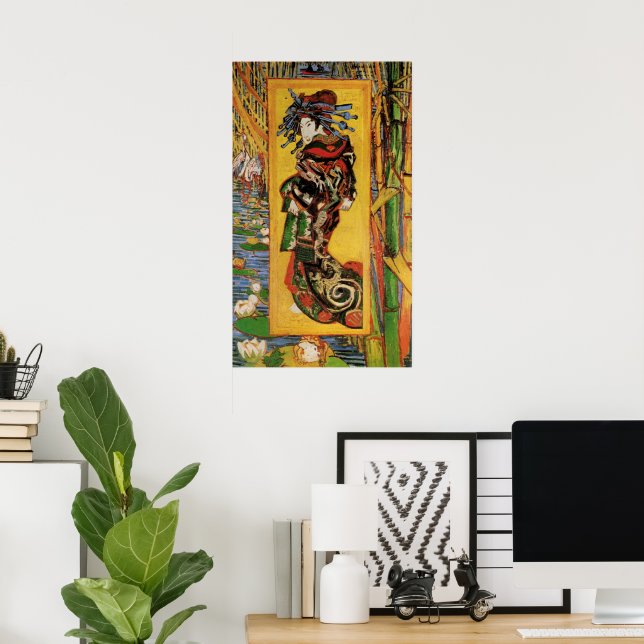 Japanese Courtesan Oiran by Vincent van Gogh Poster (Home Office)