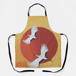 Japanese Crane birds Apron
