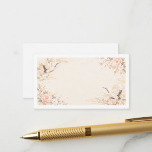 Japanese Crane Couple Wedding Invitation