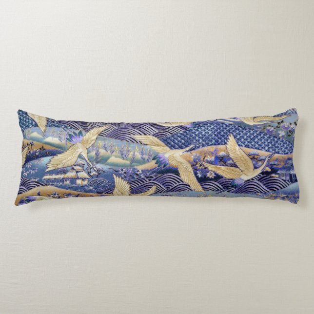 Japanese Crane Custom Body Cushion (Front)