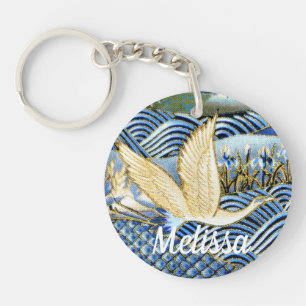 Japanese Crane Custom Key Ring