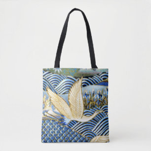 Japanese Crane Custom Tote Bag