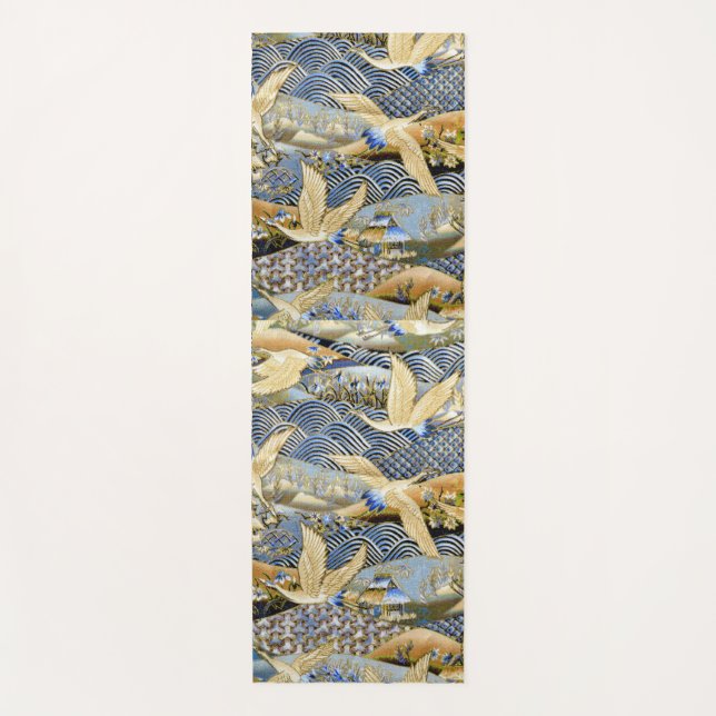 Japanese Crane Custom Yoga Mat (Front)