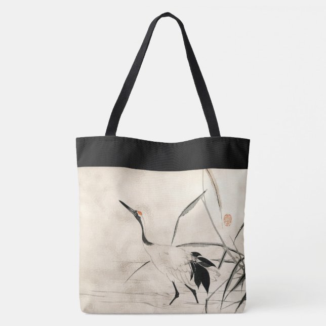 Japanese Crane Shoulder Tote (Back)