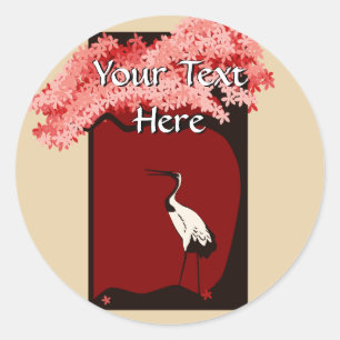 Japanese Crane Sticker