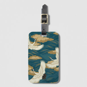 Japanese Cranes Luggage Tag