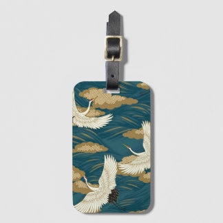 Japanese Cranes Luggage Tag