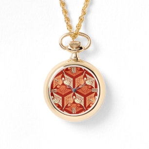 Japanese Cranes, Mandarin and Light Orange Watch
