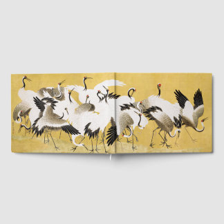 Japanese Cranes Vintage Bird Classic Guest Book