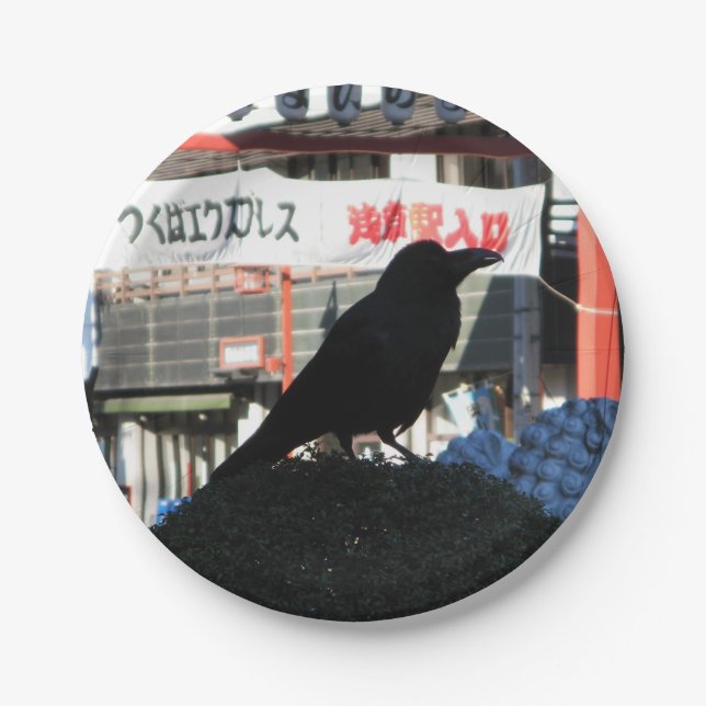 Japanese Crow Paper Plate (Front)