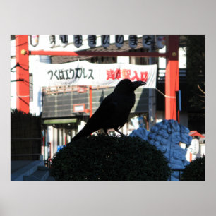 Japanese Crow Poster