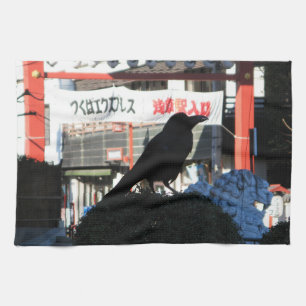 Japanese Crow Tea Towel