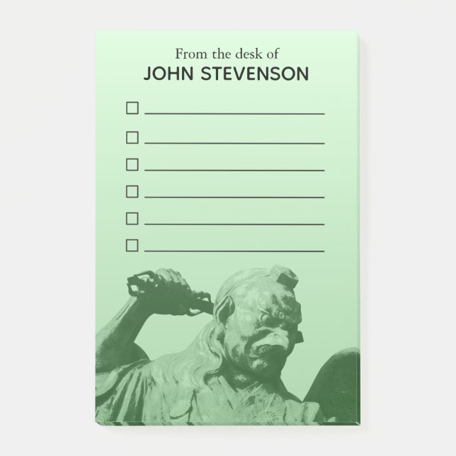 Japanese Crow Tengu Yokai Checklist Post-it Notes (Front)