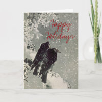 Japanese Crows Holiday Card
