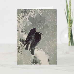 Japanese Crows Holiday Card