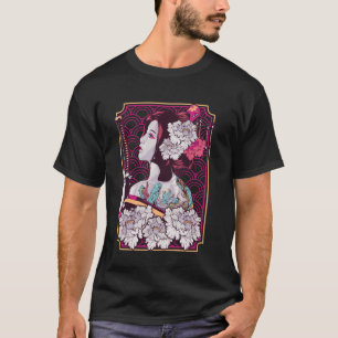 Japanese Culture Samurai Cherry Blossom Sakura Gei T-Shirt