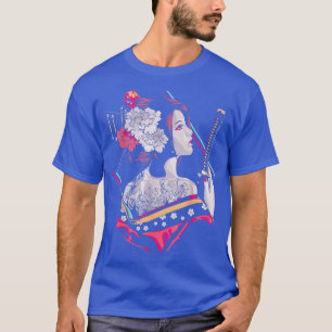 Japanese Culture Samurai Cherry Blossom Sakura Gei T-Shirt
