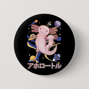 Japanese Cute Axolotl Family Galaxy Anime 6 Cm Round Badge