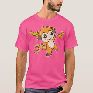 Japanese - Cute Kawaii Anime Monkey Juggling Banan T-Shirt