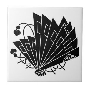 Japanese cypress butterfly tile