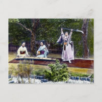 Japanese Dancer and Musicians Vintage