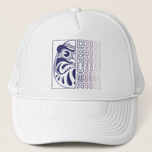 Japanese Daruma Doll Illustration Trucker Hat