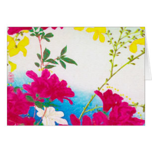 Japanese day lilies - magenta, yellow blue