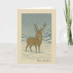 Japanese Deer - Christmas Card