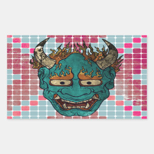 Japanese Demon Rectangular Sticker