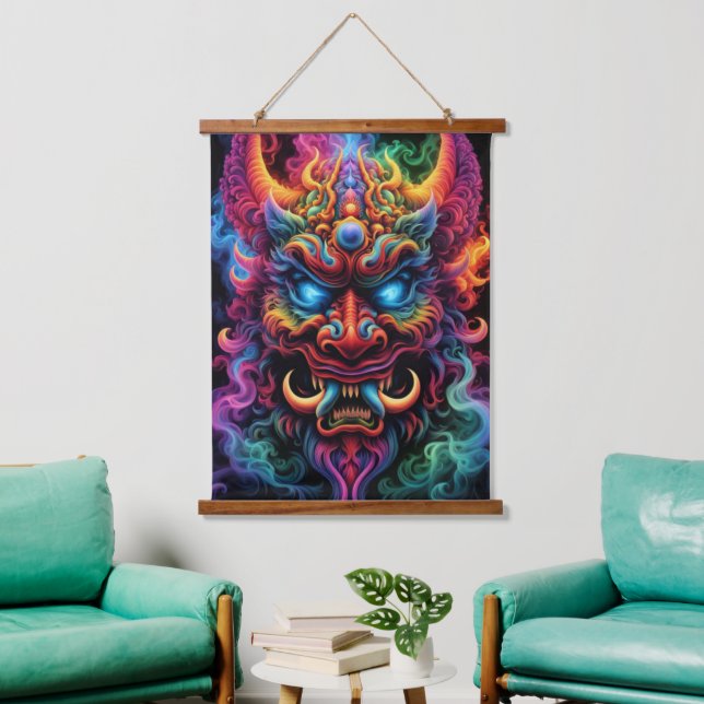 Japanese Demon Wall Tapestry (Living Room)