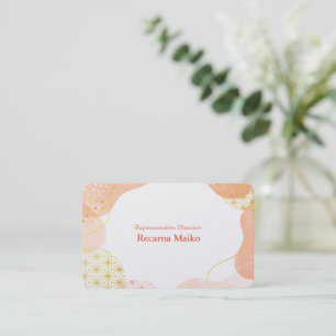 Japanese Design Business Card Pink gold