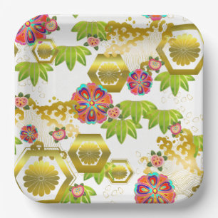 Japanese design party paper plate
