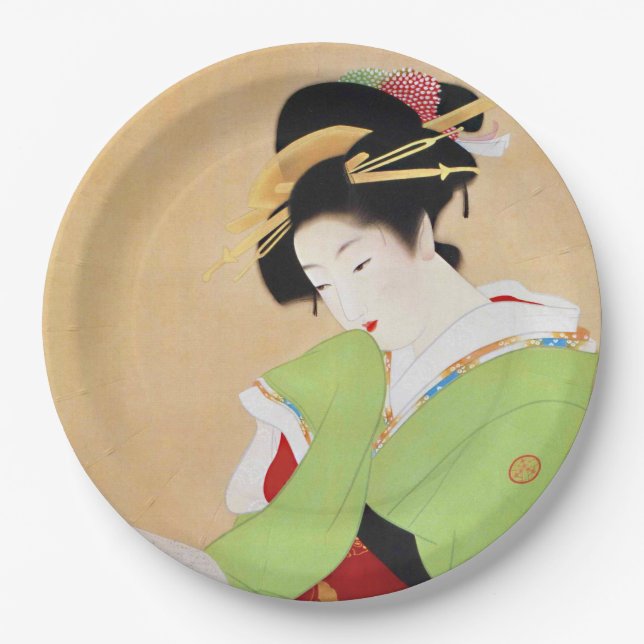 Japanese design party paper plates (Front)