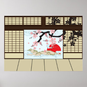 Japanese Design - Shoji View Poster
