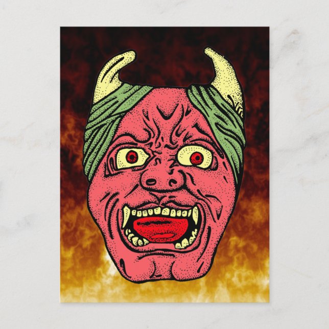 Japanese Devil's Head Postcards (Front)