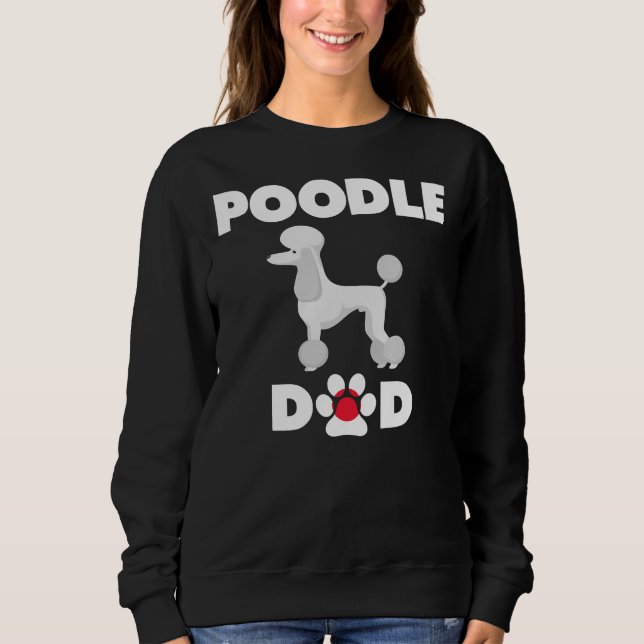 Japanese Dog Poodle Dad Fitted Sweatshirt (Front)