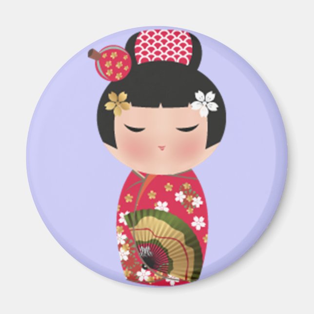 Japanese doll magnet (Front)