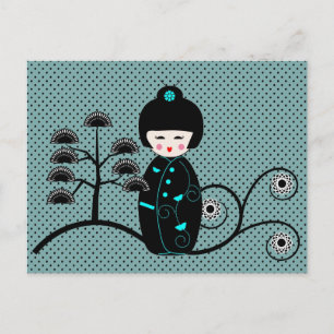 Japanese Doll Postcard