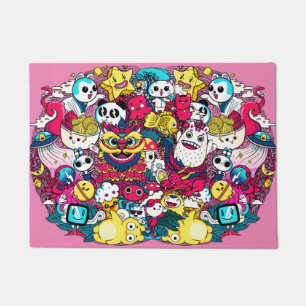 Japanese Doodle Art Doormat