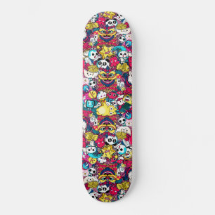 Japanese Doodle Art Skateboard