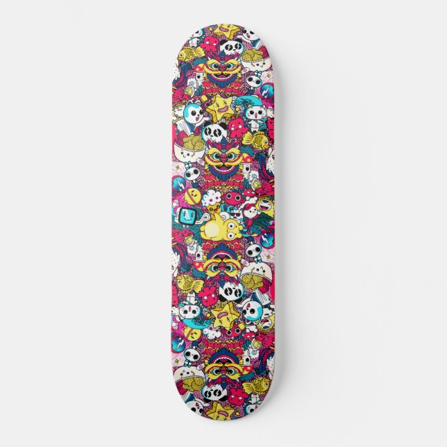 Japanese Doodle Art Skateboard (Front)