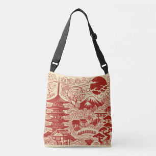 Japanese doodle crossbody bag