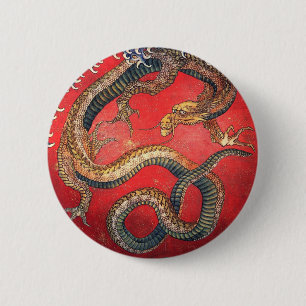 Japanese Dragon 6 Cm Round Badge
