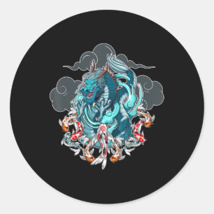 Japanese Dragon Anime Japan Tattoo Anime Lover Cut Classic Round Sticker