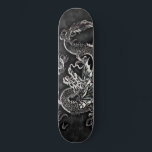 Japanese Dragon Black, Silver Vintage Deck Skateboard<br><div class="desc">Japanese Dragon Black,  Silver Vintage Deck by  Ayumi Badu.</div>