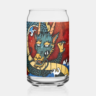 Japanese Dragon Can Glass