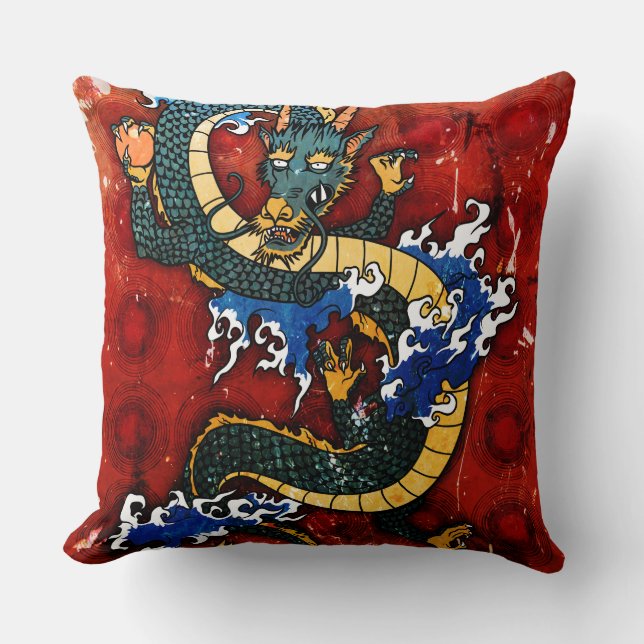 Japanese Dragon Cushion (Front)