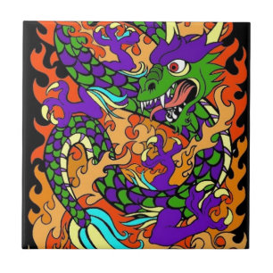 JAPANESE DRAGON DESIGN TILE