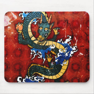 Japanese Dragon - Good Fortune Mouse Mat